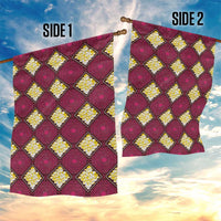 Ruby Gold African Ankara Pattern Garden Flag