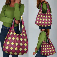 Ruby Gold African Ankara Pattern Grocery Bag