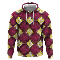 Ruby Gold African Ankara Pattern Hoodie