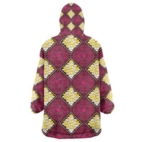 Ruby Gold African Ankara Pattern Kid Wearable Blanket Hoodie