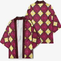 Ruby Gold African Ankara Pattern Kimono