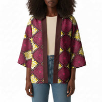 Ruby Gold African Ankara Pattern Kimono