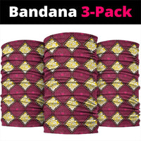 Ruby Gold African Ankara Pattern Neck Gaiter
