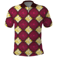 Ruby Gold African Ankara Pattern Polo Shirt