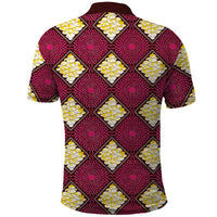 Ruby Gold African Ankara Pattern Polo Shirt