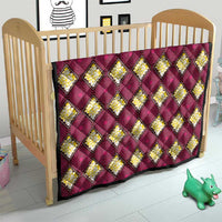 Ruby Gold African Ankara Pattern Quilt