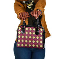 Ruby Gold African Ankara Pattern Shoulder Handbag