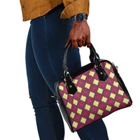 Ruby Gold African Ankara Pattern Shoulder Handbag