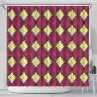 Ruby Gold African Ankara Pattern Shower Curtain