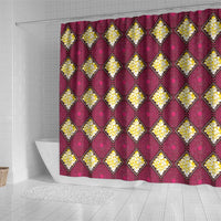 Ruby Gold African Ankara Pattern Shower Curtain