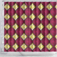 Ruby Gold African Ankara Pattern Shower Curtain
