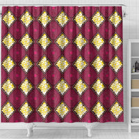 Ruby Gold African Ankara Pattern Shower Curtain