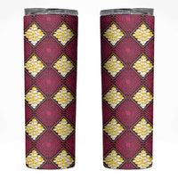 Ruby Gold African Ankara Pattern Skinny Tumbler