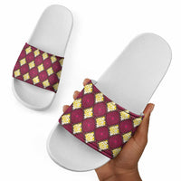 Ruby Gold African Ankara Pattern Slide Sandals