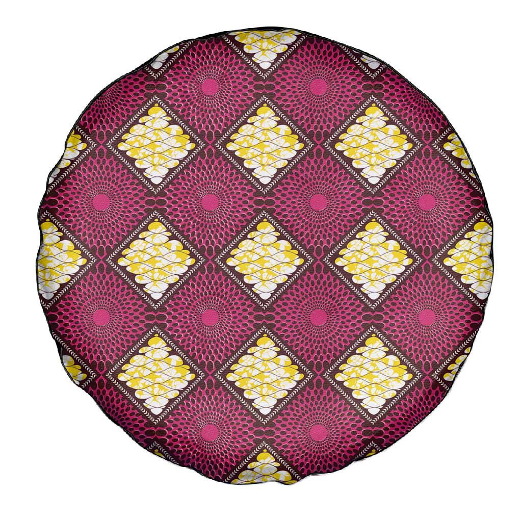 Ruby Gold African Ankara Pattern Spare Tire Cover