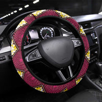 Ruby Gold African Ankara Pattern Steering Wheel Cover