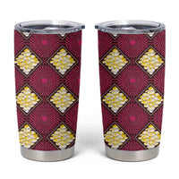 Ruby Gold African Ankara Pattern Tumbler Cup