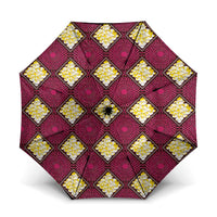 Ruby Gold African Ankara Pattern Umbrella