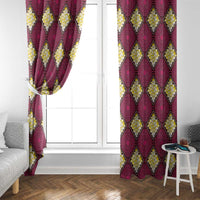 Ruby Gold African Ankara Pattern Window Curtain