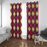 Ruby Gold African Ankara Pattern Window Curtain