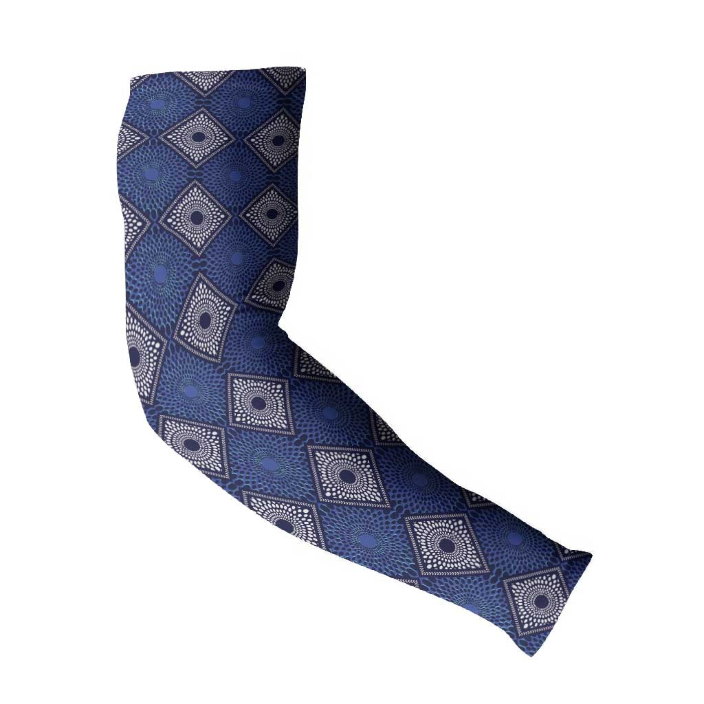 Indigo Diamond African Ankara Pattern Arm Sleeves