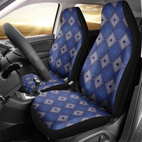 Indigo Diamond African Ankara Pattern Car Seat Cover