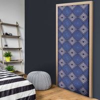Indigo Diamond African Ankara Pattern Door Cover