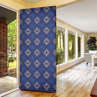 Indigo Diamond African Ankara Pattern Door Cover