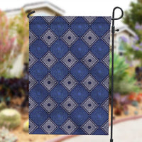 Indigo Diamond African Ankara Pattern Garden Flag