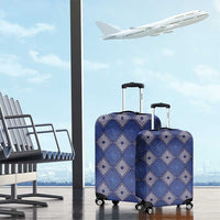 Indigo Diamond African Ankara Pattern Luggage Cover