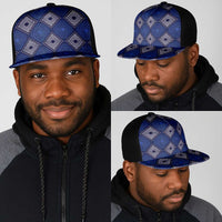 Indigo Diamond African Ankara Pattern Mesh Trucker Cap
