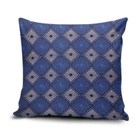 Indigo Diamond African Ankara Pattern Pillow Cover