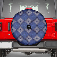 Indigo Diamond African Ankara Pattern Spare Tire Cover