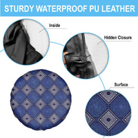 Indigo Diamond African Ankara Pattern Spare Tire Cover