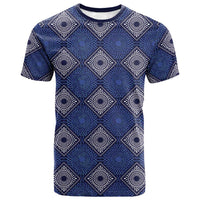 Indigo Diamond African Ankara Pattern T shirt