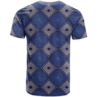 Indigo Diamond African Ankara Pattern T shirt