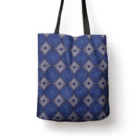 Indigo Diamond African Ankara Pattern Tote Bag