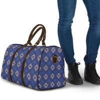 Indigo Diamond African Ankara Pattern Travel Bag