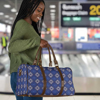 Indigo Diamond African Ankara Pattern Travel Bag