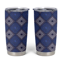 Indigo Diamond African Ankara Pattern Tumbler Cup