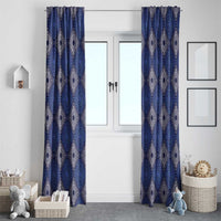 Indigo Diamond African Ankara Pattern Window Curtain