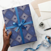 Indigo Diamond African Ankara Pattern Wrapping Paper