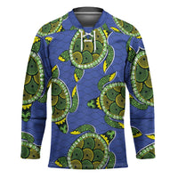 Emerald Turtle African Ankara Pattern Hockey Jersey