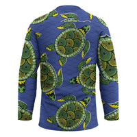 Emerald Turtle African Ankara Pattern Hockey Jersey