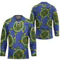 Emerald Turtle African Ankara Pattern Hockey Jersey