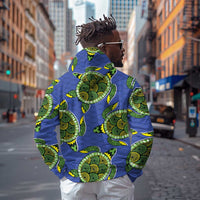 Emerald Turtle African Ankara Pattern Hoodie