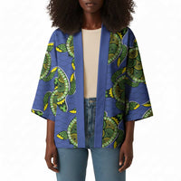Emerald Turtle African Ankara Pattern Kimono