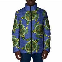 Emerald Turtle African Ankara Pattern Padded Jacket