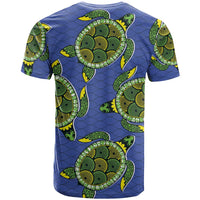 Emerald Turtle African Ankara Pattern T shirt