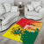 Ghana Republic Day Area Rug Black Star Square With Coat Of Arms